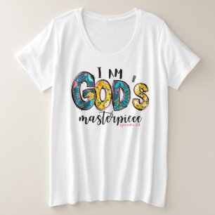 Christlich bin ich Gottes Meisterwerk  Große Größe T-Shirt