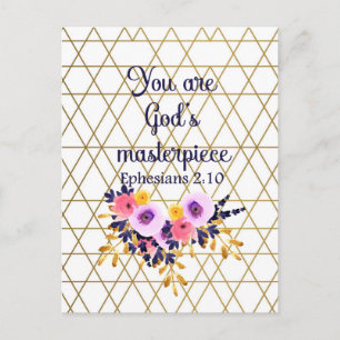 Christlich bist du Gottes Meisterschaftsschrift Postkarte
