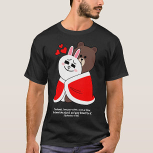 Christlich Brown Bear Cony Bunny Rabbit Husband Wi T-Shirt
