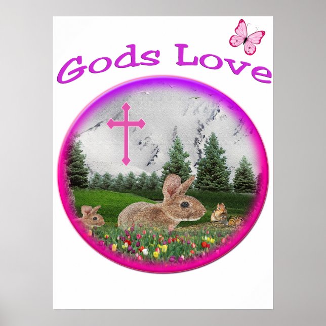 Christlich Bunny Poster (Vorne)