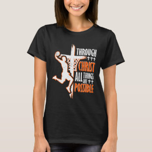 Christlich Bysketbyll Jesus Christus Bysketbyll Re T-Shirt