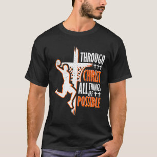 Christlich Bysketbyll Jesus Christus Bysketbyll Re T-Shirt