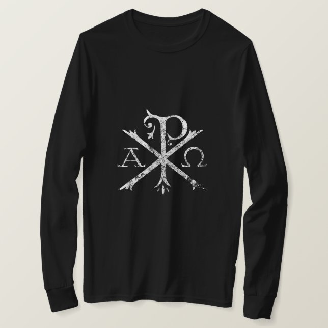 Christlich Chi Rho T - Shirt Labarum Christogram C (Design vorne)