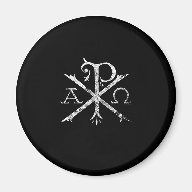 Christlich Chi Rho T - Shirt Labarum Christogram C Magnet (Vorne)