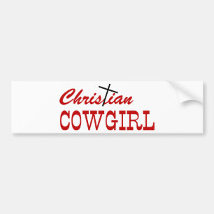 Christlich Cowgirl Autoaufkleber