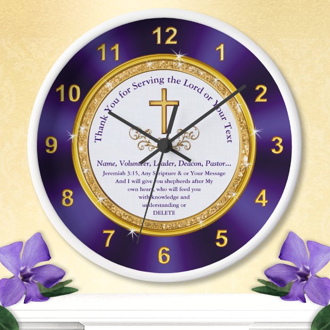 Christlich Danke, Geschenke. Lehrer, Pfarrer, Leit Uhr (Bible Verse Clocks. Great, Gifts for Church Leaders. Gifts for Deacons and Choir Director Gifts. )
