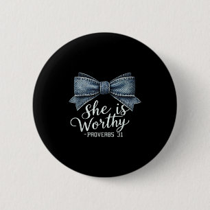Christlich Denim Bow Shirt Irrationale Bibelreligi Button