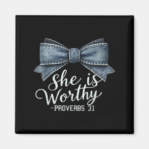 Christlich Denim Bow Shirt Irrationale Bibelreligi Magnet