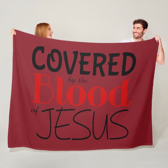 Christlich DURCH BLUT DES JESUS Fleece Blanket (Beispiel)