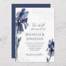Christlich Dusty Blue Iris Einfache Blume Hochzeit