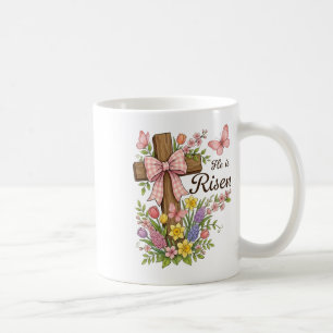 Christlich - Er Ist Auferstanden Florales Kreuz Re Kaffeetasse