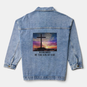 Christlich erlöst durch den Sohn Gottes Sonnenaufg Jeansjacke
