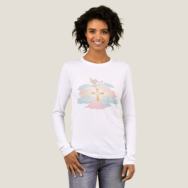 Christlich Faith Cross Hoodie Tri-Blend Shirt (Vorderseite voll)