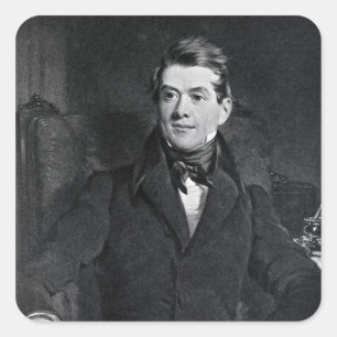 Christlich Friedrich, Baron Stockmar Quadratischer Aufkleber