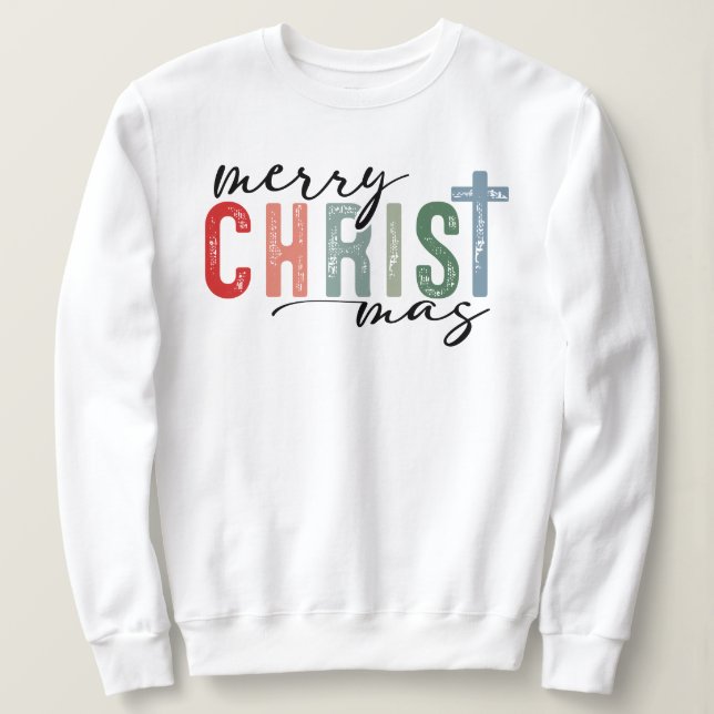 Christlich frohe Weihnachten - Urlaub auf Glaubens Sweatshirt (Design vorne)