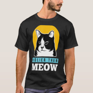 Christlich Funny Holier als Meow Niedlich Cat Love T-Shirt