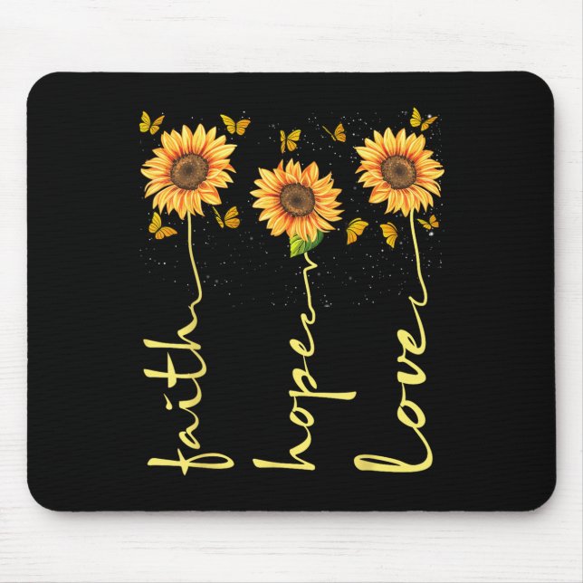 Christlich für die Liebe der Sonnenblumen Mousepad (Vorne)