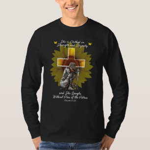 Christlich für Frauen Cross Bible Verse Sonnenblum T-Shirt
