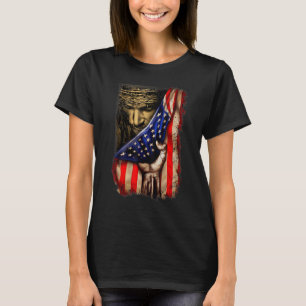 Christlich für Männer - US-amerikanische Flagge - T-Shirt