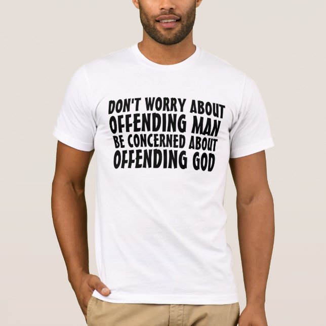 CHRISTLICH - GEBEN SIE GOTT-T - SHIRT KEINE ANGEBO (Vorderseite)
