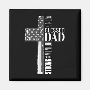 Christlich gesegneter Vater Amerikanische Flagge R Magnet