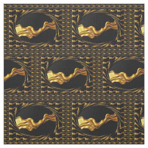Christlich Gold Schwarzes Monochrom Dekor Stoff Vo