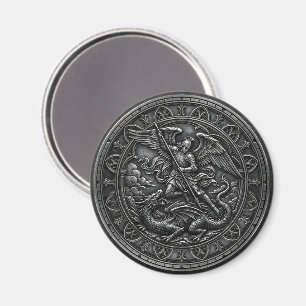 Christlich Gotischer Erzengel Michael Gunmetal Magnet