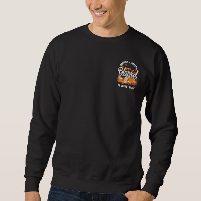 Christlich GRATIS DANKFUL BLAESSEE Erntedank Sweatshirt (Vorderseite)
