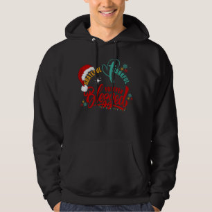 Christlich GRATIS DANKFUL BLESSET Weihnachten Hoodie