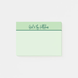 Christlich Great is Thaithfulness Notepad Post-it Klebezettel