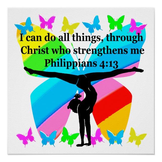 CHRISTLICH GYMNAST INSPIRATIONAL BIBLE DESIGN POSTER (Vorderseite)
