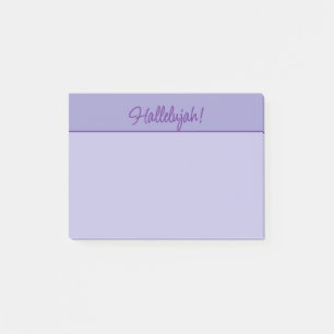 Christlich Hallelujah Sticky Notepad in Lila Post-it Klebezettel