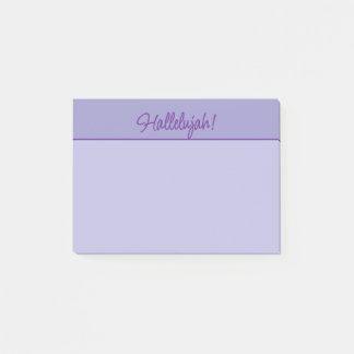 Christlich Hallelujah Sticky Notepad in Lila Post-it Klebezettel