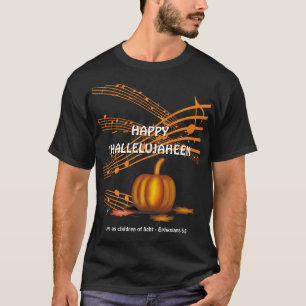 Christlich Halloween HAPPY HALLELUJAHEEN Kürbis T-Shirt
