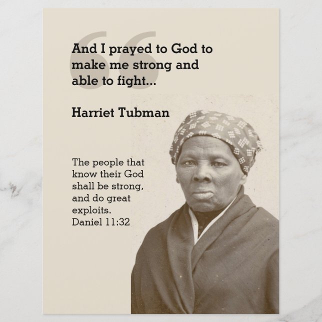 Christlich HARRIET TUBMAN Zitat (Vorderseite)