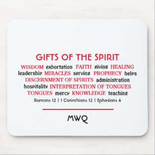 Christlich   HOLY SPIRIT GIFTS   Monogramm - Schri Mousepad