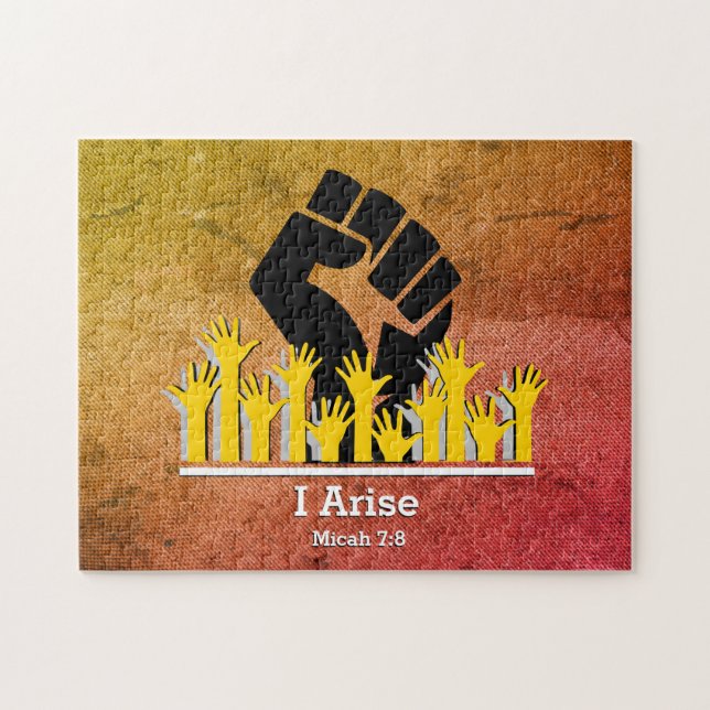 Christlich I ARISIERE Micah 7:8 Motivierend Puzzle (Horizontal)