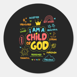 Christlich Ich Bin Ein Kind Gottes Jesus Glaube Ki Runder Aufkleber