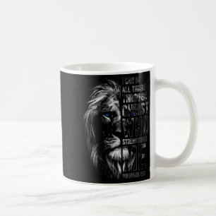 Christlich ich kann alle Dinge durch Christus Löwe Kaffeetasse