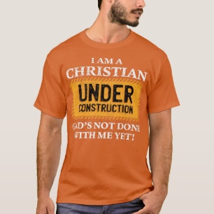 Christlich im Baugewerbe Funny Christlich Premi T-Shirt