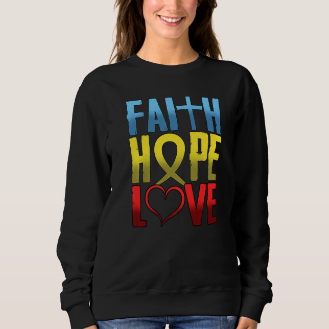 Christlich Inspiration Glaube Hoffnung Liebe Relig Sweatshirt (Vorderseite)
