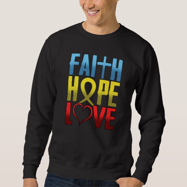 Christlich Inspiration Glaube Hoffnung Liebe Relig Sweatshirt (Vorderseite)