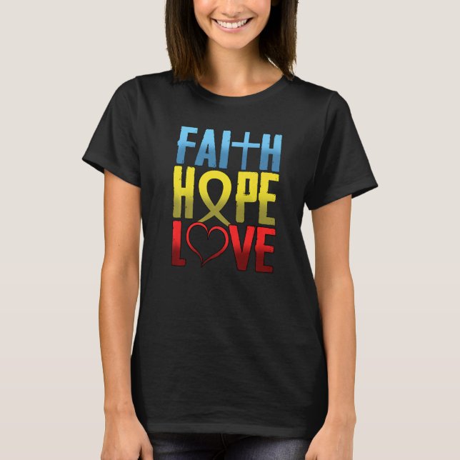 Christlich Inspiration Glaube Hoffnung Liebe Relig T-Shirt (Vorderseite)