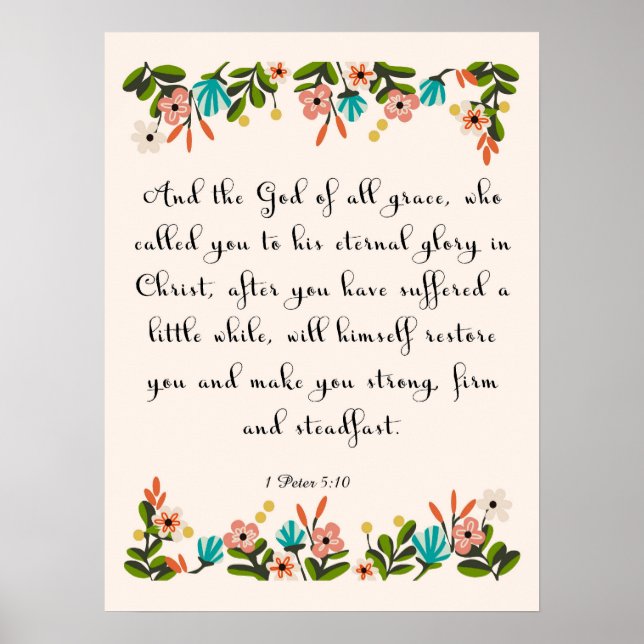 Christlich inspirierende Kunst - 1 Peter 5:10 Poster (Vorne)