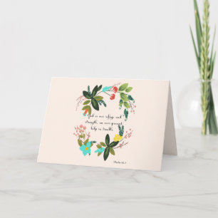 Christlich inspirierende Kunst - Psalm 46:1 Feiertagskarte