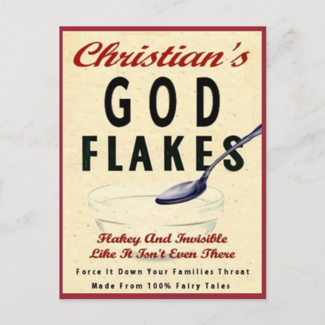 christlich ist gute Flocken... Postkarte (Vorderseite)