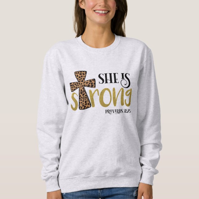 Christlich ist sie starke Bibelverse Sprichwörter  Sweatshirt (Vorderseite)