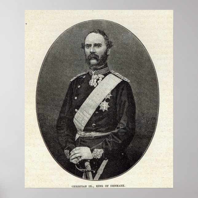 Christlich IX, König von Dänemark Poster (Vorne)