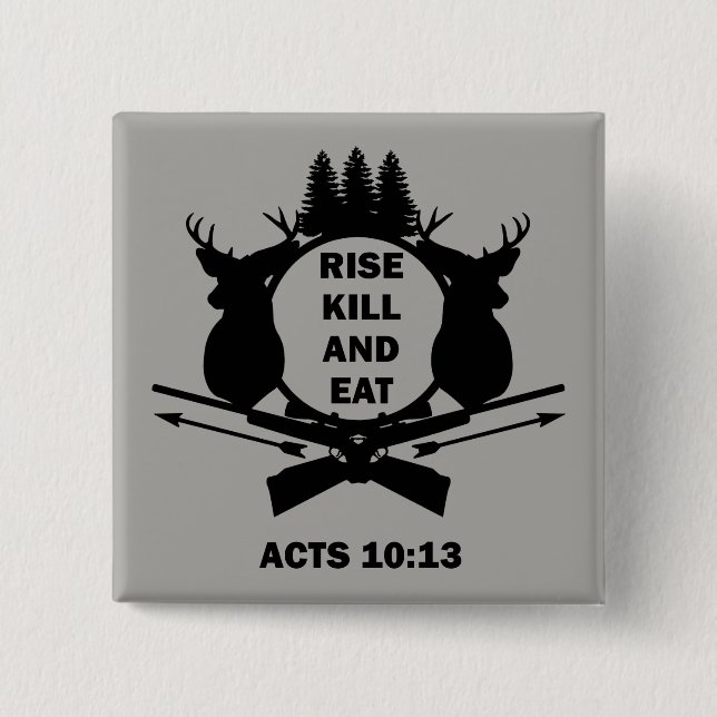 Christlich Jäger Jagdakt 10:13 Steigende Zahl Esse Button (Vorderseite)