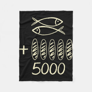 Christlich Jesus 2 Fische 5 Brote speist 5000 Männ Fleecedecke
